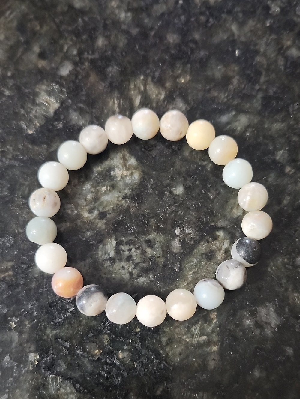 Handmade Natural Stone Amazonite Beaded Bracelet